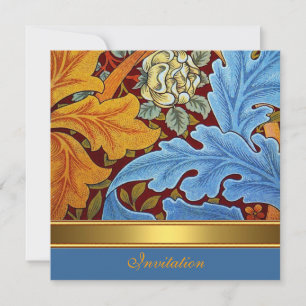 Invitation Vintage Victorian William Morris Floral