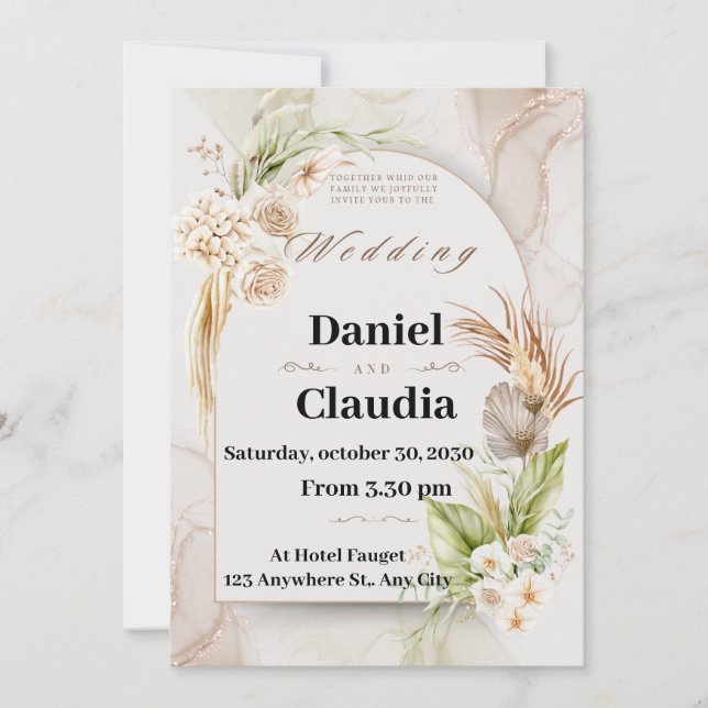 Invitation wedding  (Front)