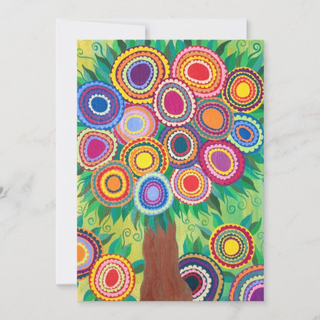 Invitation Wedding Bar Mitzvah Shower Tree of Life (Front)