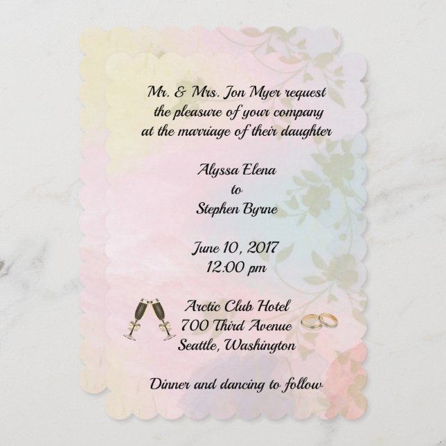 Invitation wedding celebration (Front/Back)
