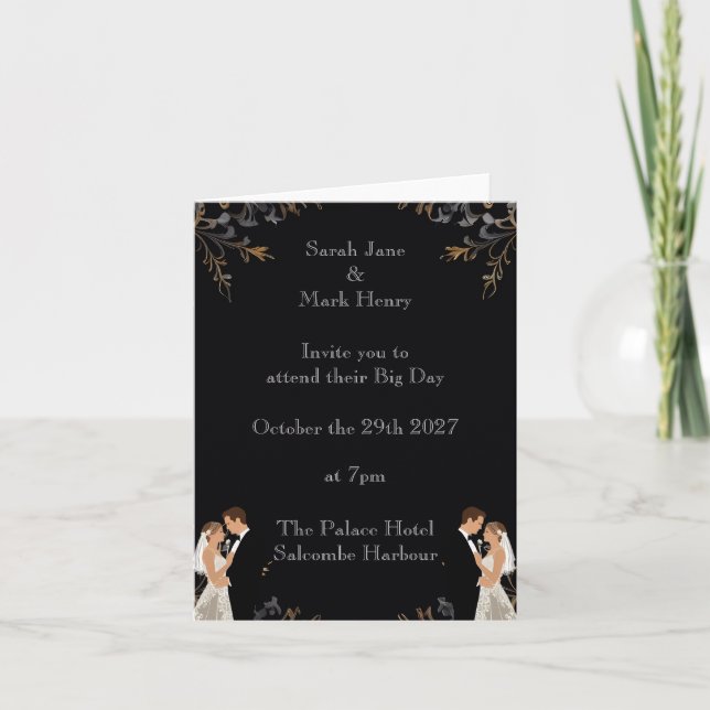 Invitation Wedding layout you can personalise (Front)