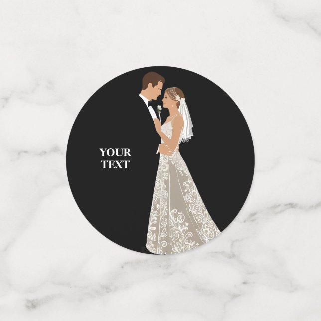 Invitation Wedding layout you can personalize Confetti (Small Front)