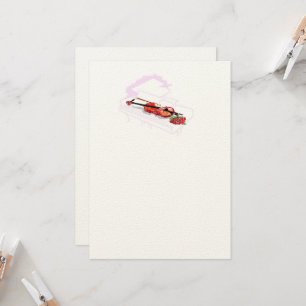 Invitation Wedding : Piano Violin with a Rose