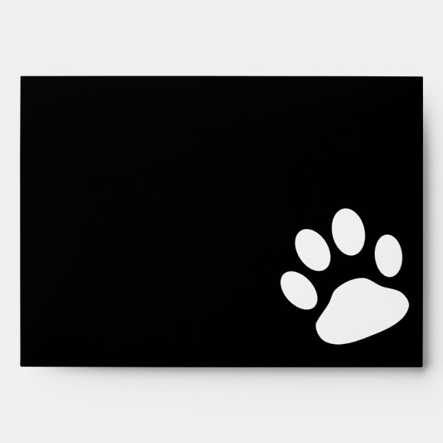 Invitation white black envelope (Front)