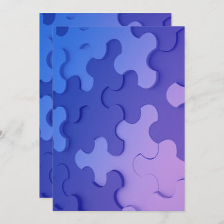 Invitation with 3D effect puzzle