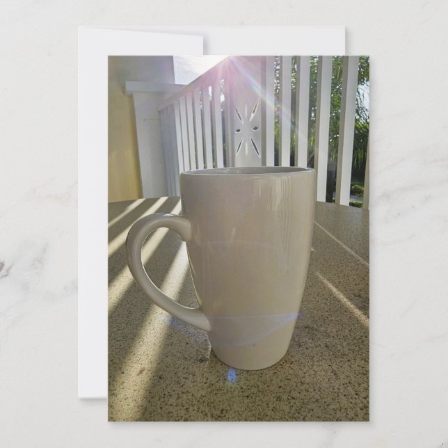 Invitation with coffee mug (Front)