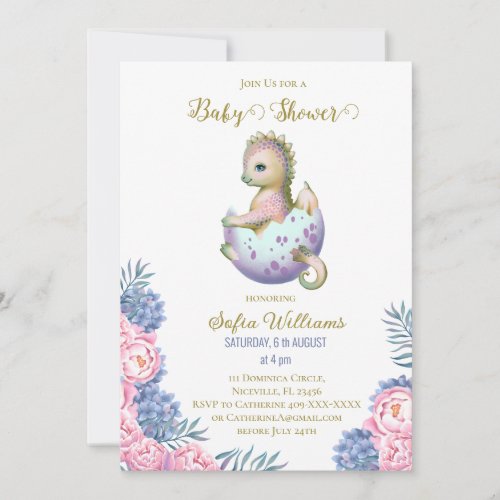 Invitation with cute drone for baby shower