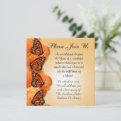 Invitation with Monarch Butterflies for any event (Standing Front)