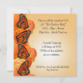 Invitation with Monarch Butterflies for any event (Back)