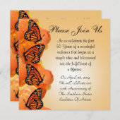 Invitation with Monarch Butterflies for any event (Front/Back)