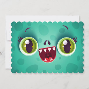 Invitation with monster or zombie for Halloween