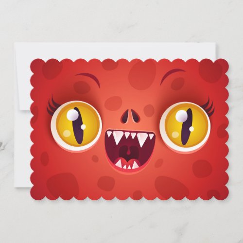 Invitation with monster or zombie for Halloween