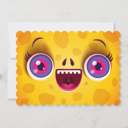 Invitation with monster or zombie for Halloween