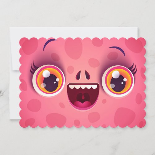 Invitation with monster or zombie for Halloween