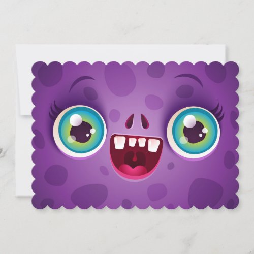 Invitation with monster or zombie for Halloween