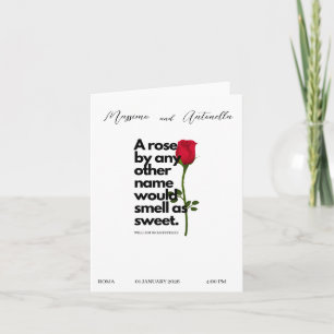 INVITATION WITH POETRY BY WILLIAM SHAKESPEARE