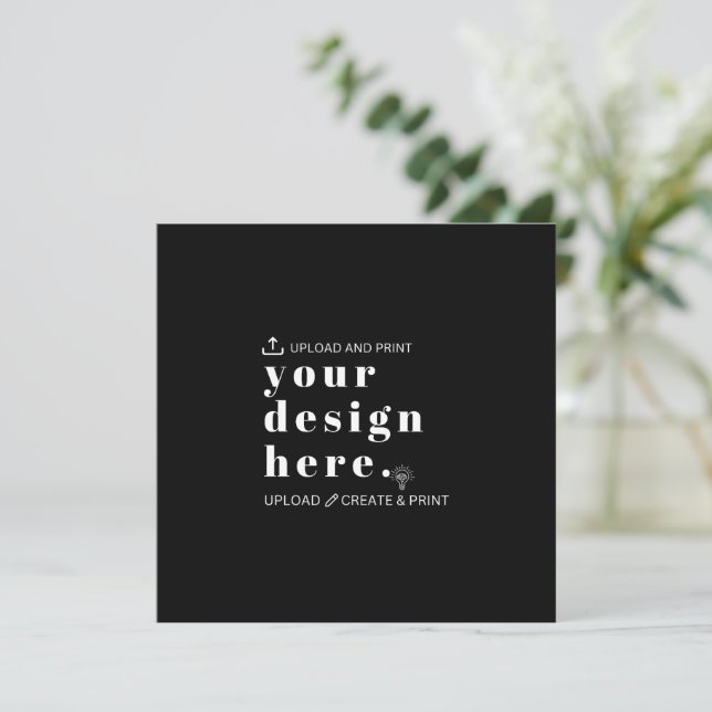 Invitation Your Design Upload Square (Standing Front)