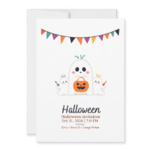 InvitationCute Ghost Halloween Invitation 2026 - K