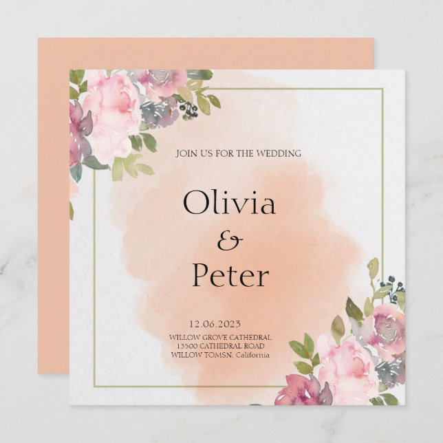  Invitations  (Front/Back)