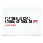 PORTOBELLO ROAD SCHOOL OF ENGLISH  Invitations