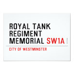 royal tank regiment memorial  Invitations