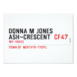 Donna M Jones Ash~Crescent   Invitations