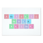 Periodic
 Table
 Writer  Invitations