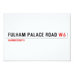 Fulham Palace Road  Invitations