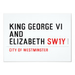 king george vi and elizabeth  Invitations