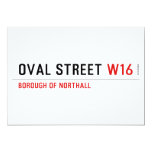 Oval Street  Invitations