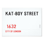 KAT-BOY STREET     Invitations