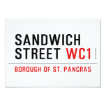 Sandwich Street  Invitations