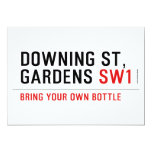 Downing St,  Gardens  Invitations
