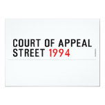 COURT OF APPEAL STREET  Invitations