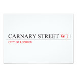 Carnary street  Invitations