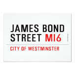 JAMES BOND STREET  Invitations