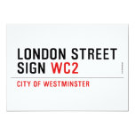 LONDON STREET SIGN  Invitations