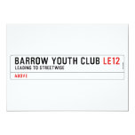 BARROW YOUTH CLUB  Invitations