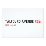 Talfourd avenue  Invitations