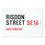 RISDON STREET  Invitations