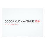 COCOA KLICK AVENUE  Invitations