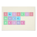 Periodic
 Table
 Writer  Invitations