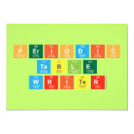 Periodic
 Table
 Writer  Invitations