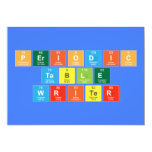 Periodic
 Table
 Writer  Invitations