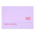 I Love MONiCA.SY  Invitations
