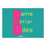 Game
 Letter
 Tiles  Invitations