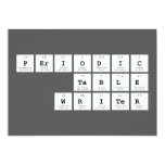 Periodic
 Table
 Writer  Invitations
