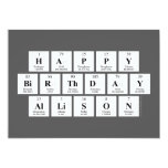 Happy
 Birthday
 Allison  Invitations