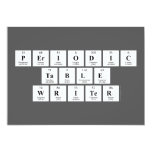 Periodic
 Table
 Writer  Invitations