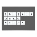 Periodic
 Table
 Writer  Invitations